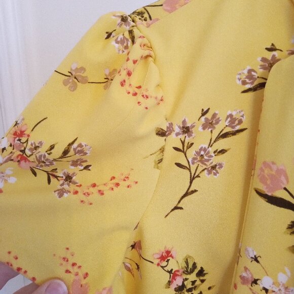 Liz Claiborne Yellow Floral Pencil Dress - Picture 6 of 10